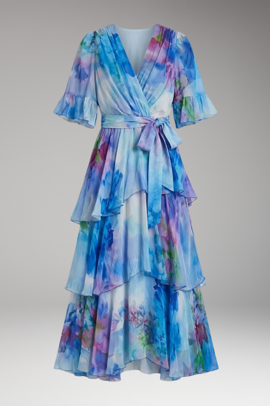 Women's Bohemian Maxi Dress with Flowing Silhouette