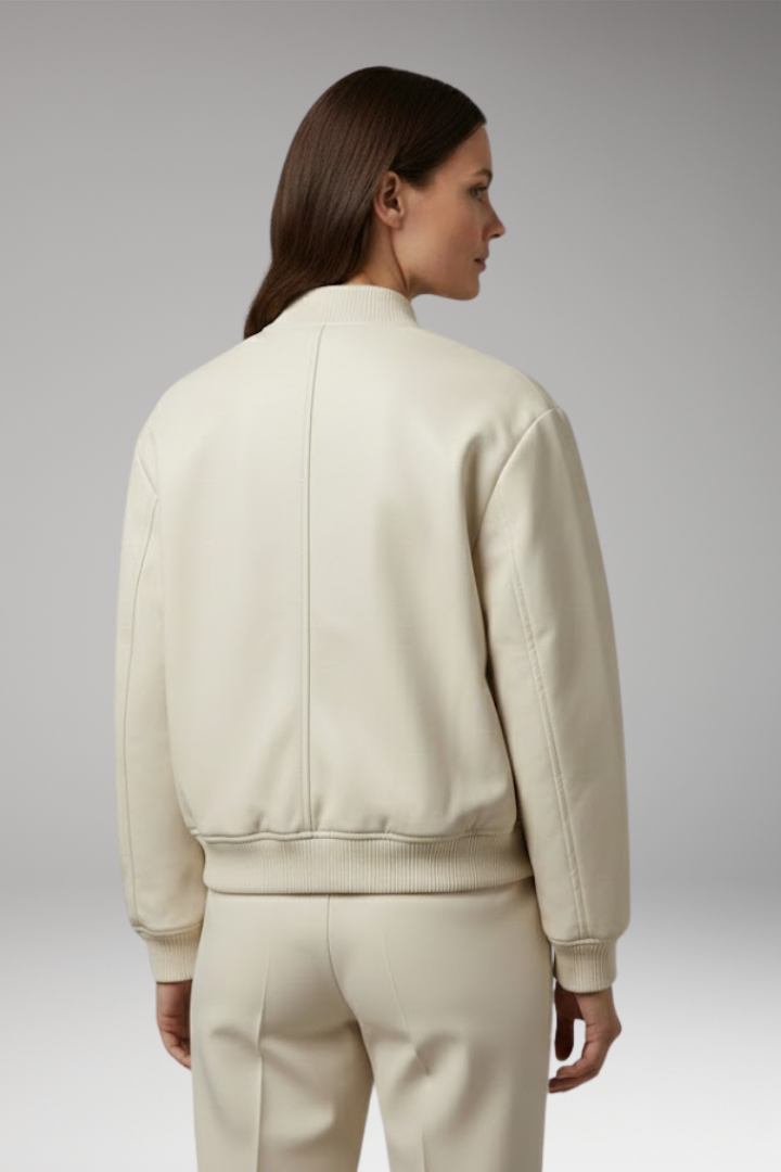 Women's Bomber Jacket with Outer Layer and Insulated Lining