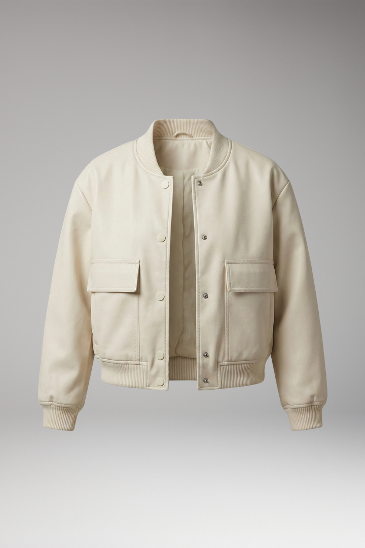 Women's Bomber Jacket with Outer Layer and Insulated Lining
