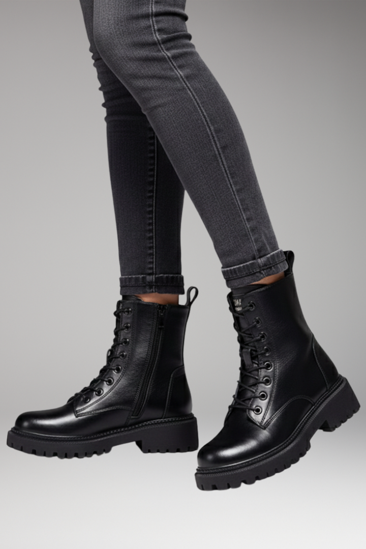 Women’s Boots with Lace Closure and Side Zip