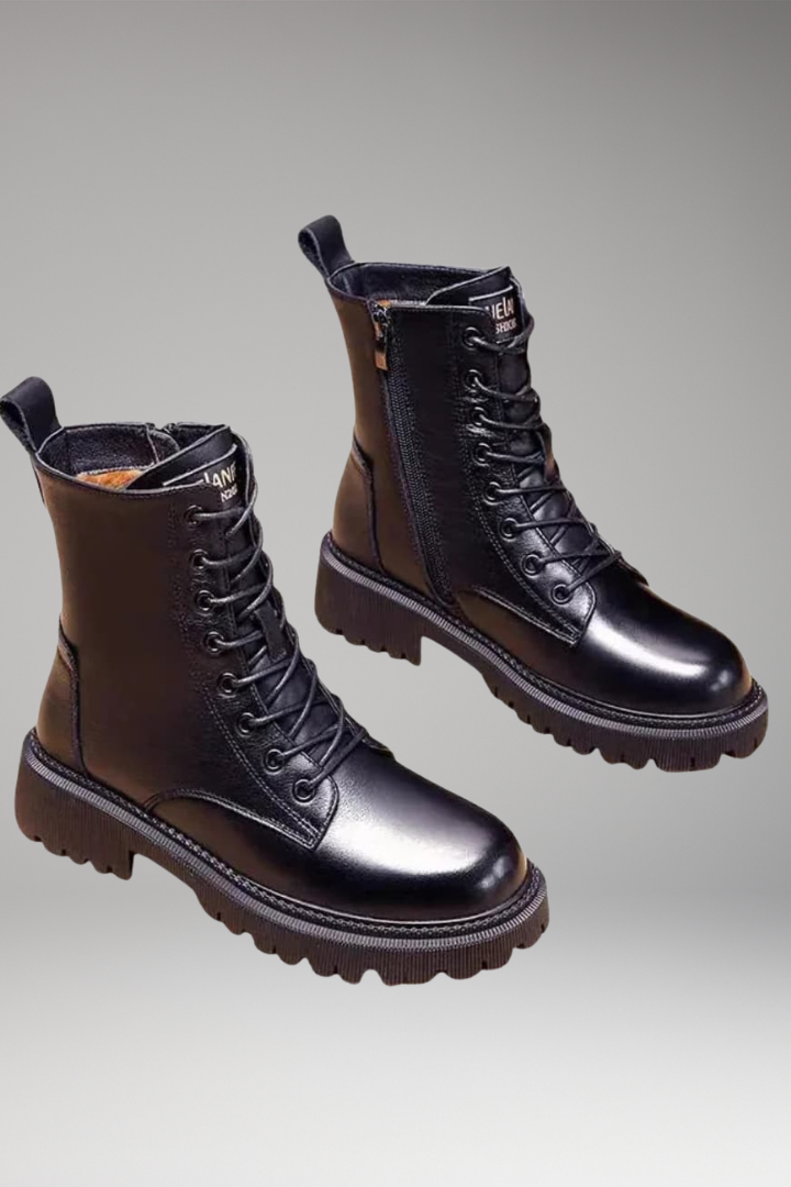 Women’s Boots with Lace Closure and Side Zip