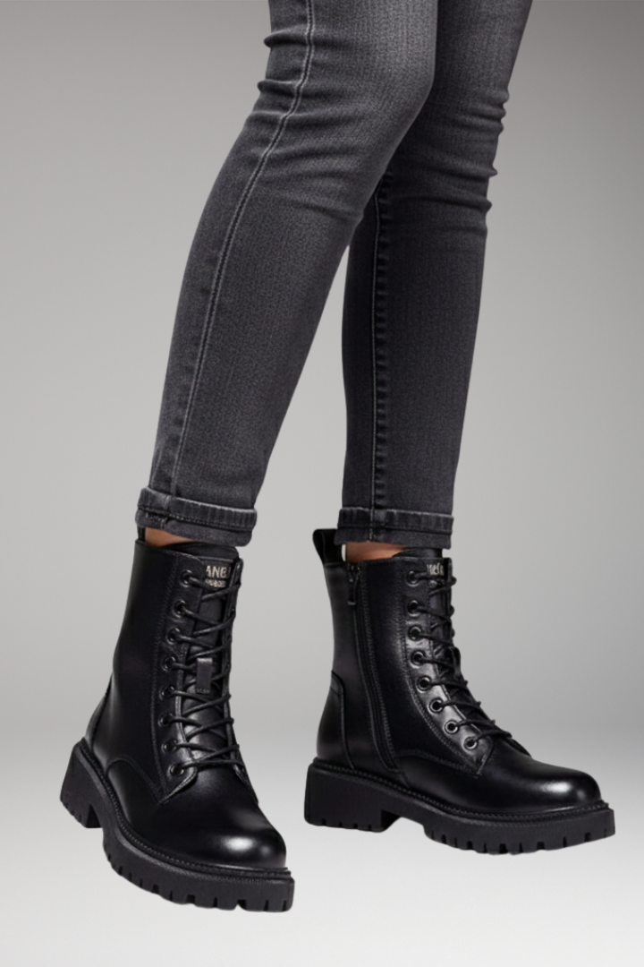 Women’s Boots with Lace Closure and Side Zip
