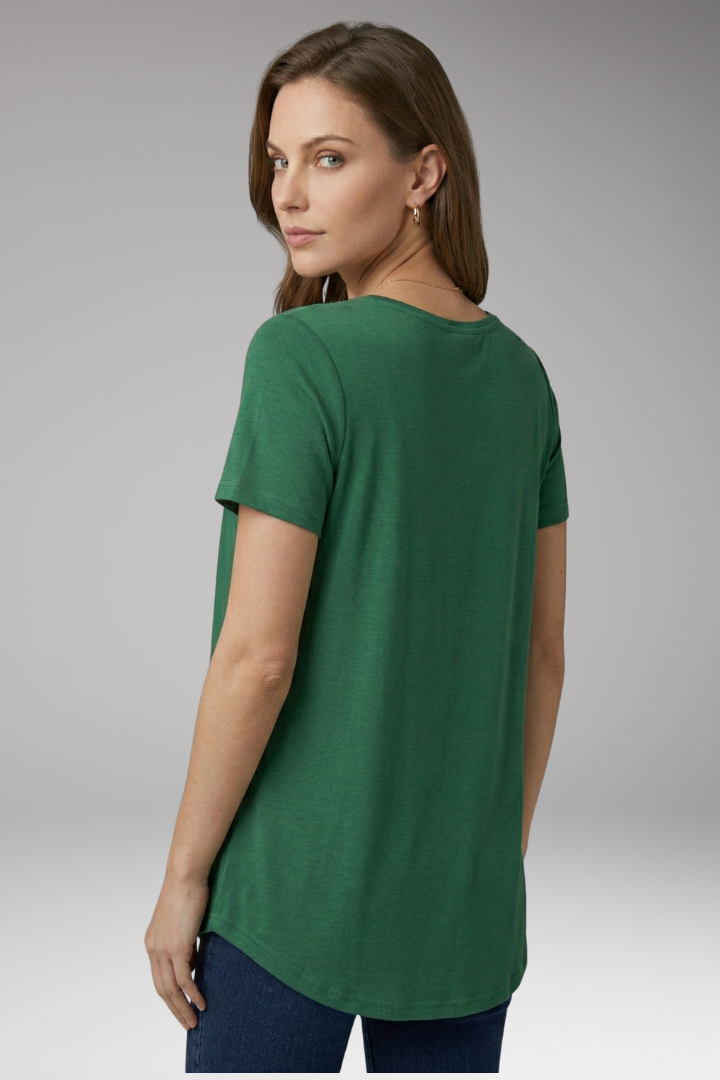 Women's Button-Down Top with V-Neck and Loose Fit