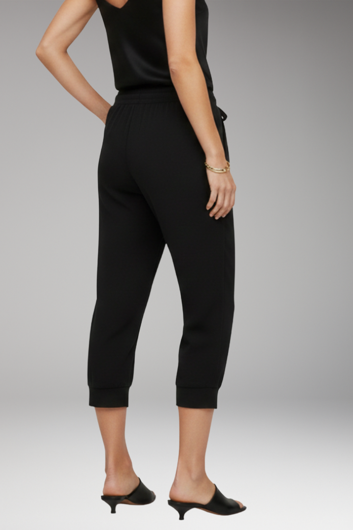 Women’s Capri Pants with Elastic Waist and Drawstring