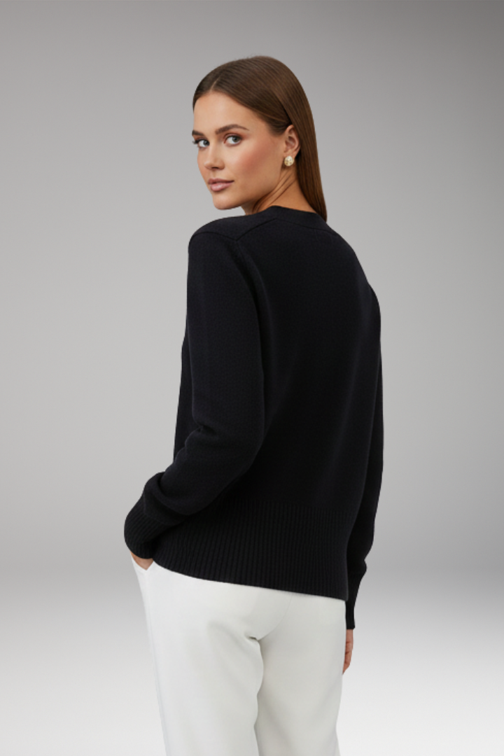 Women’s Cardigan with Button Front and Ribbed Cuffs