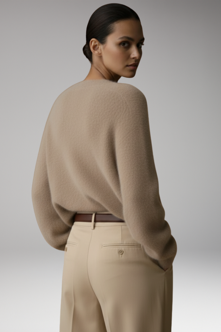 Women’s Cardigan with Button Front and Textured Surface