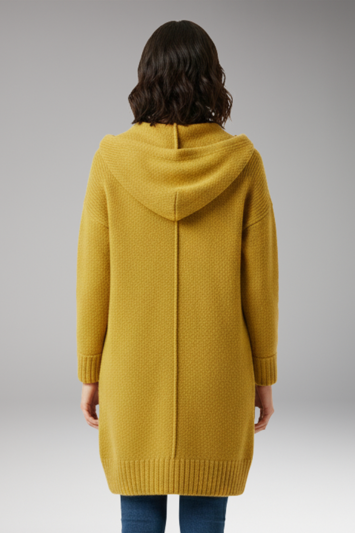 Women’s Cardigan with Hood and Button Closure