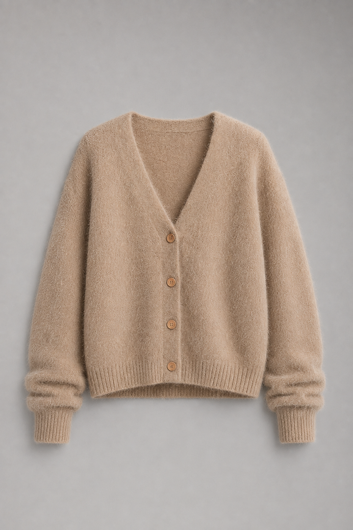 Women's Cardigan with Regular Fit and Button Closure