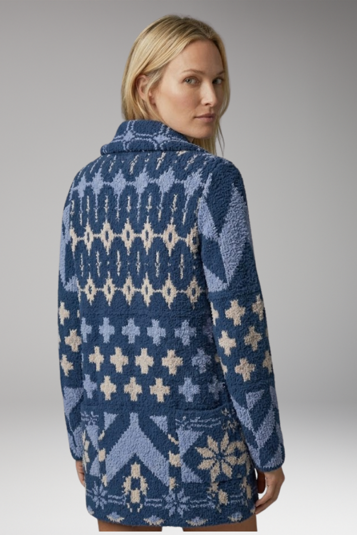 Women’s Cardigan with Shawl Collar and Button Closure