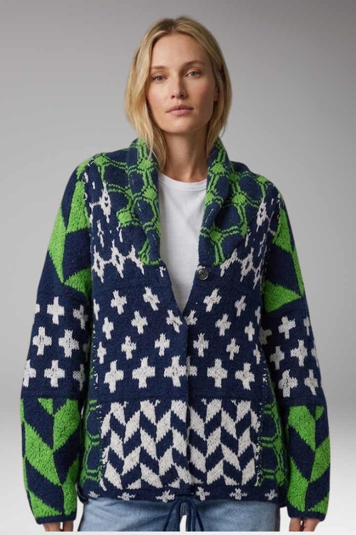 Women’s Cardigan with Shawl Collar and Button Closure