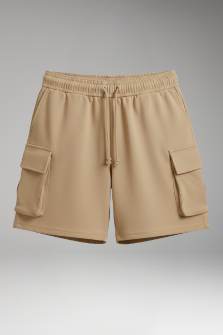 Women's Cargo Shorts with Drawstring and Flap Pockets