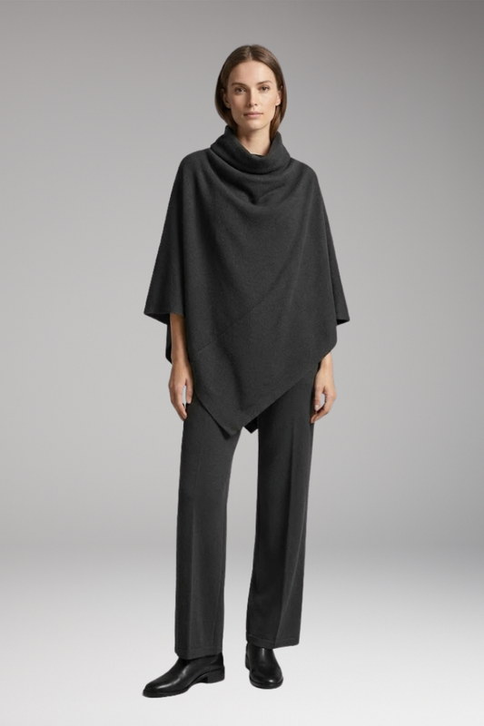 Women's Clothing Set with Draped Details and Flowing Trousers