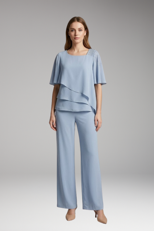 Women's Clothing Set with Opaque Fabric and Sleeveless Cut