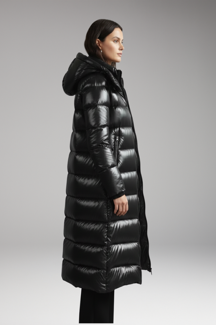 Women’s Coat with Hood and Full Zip