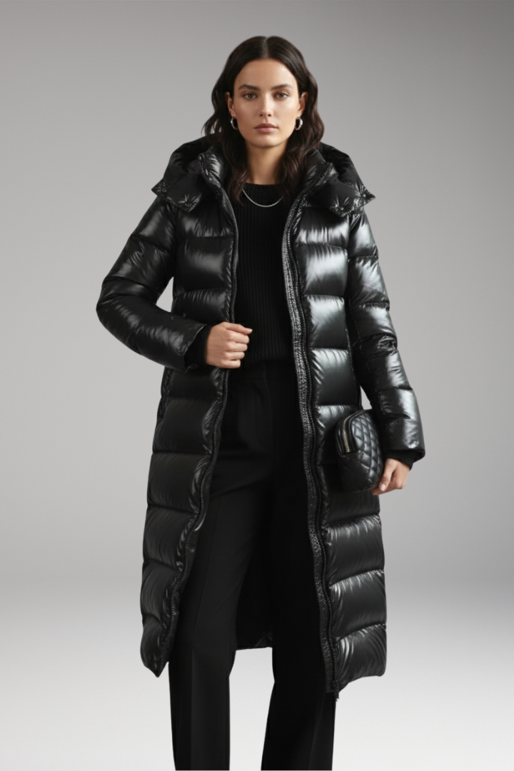 Women’s Coat with Hood and Full Zip