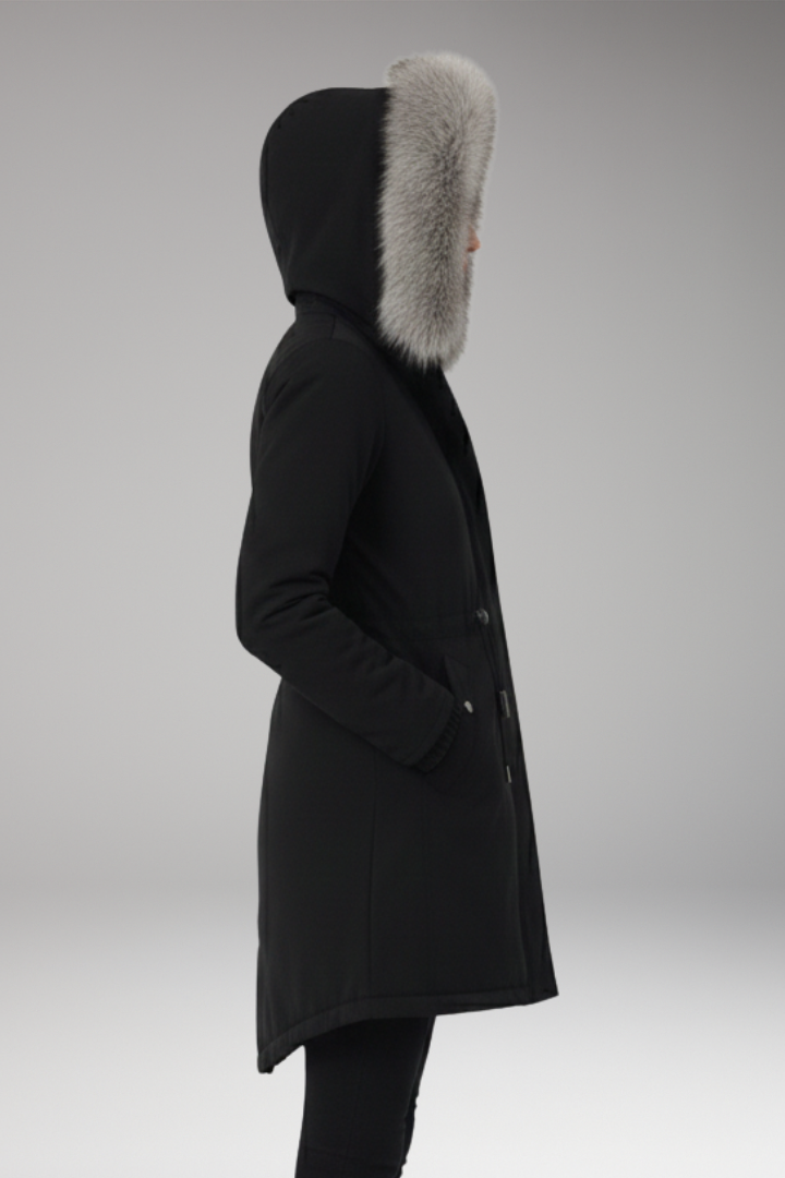 Women’s Coat with Hood and Insulated Interior