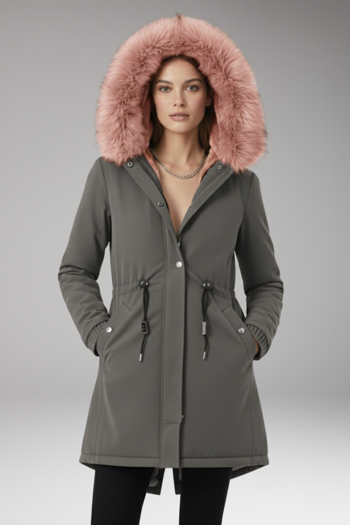 Women’s Coat with Hood and Insulated Interior