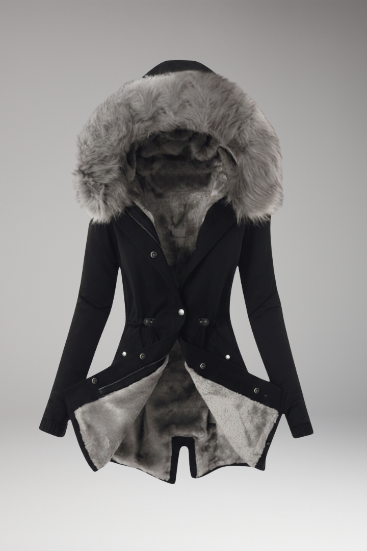 Women’s Coat with Hood and Insulated Interior