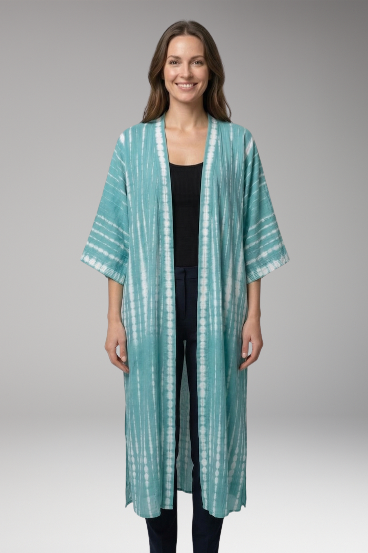 Women’s Cover-Up Dress with Open Front and Long Sleeves