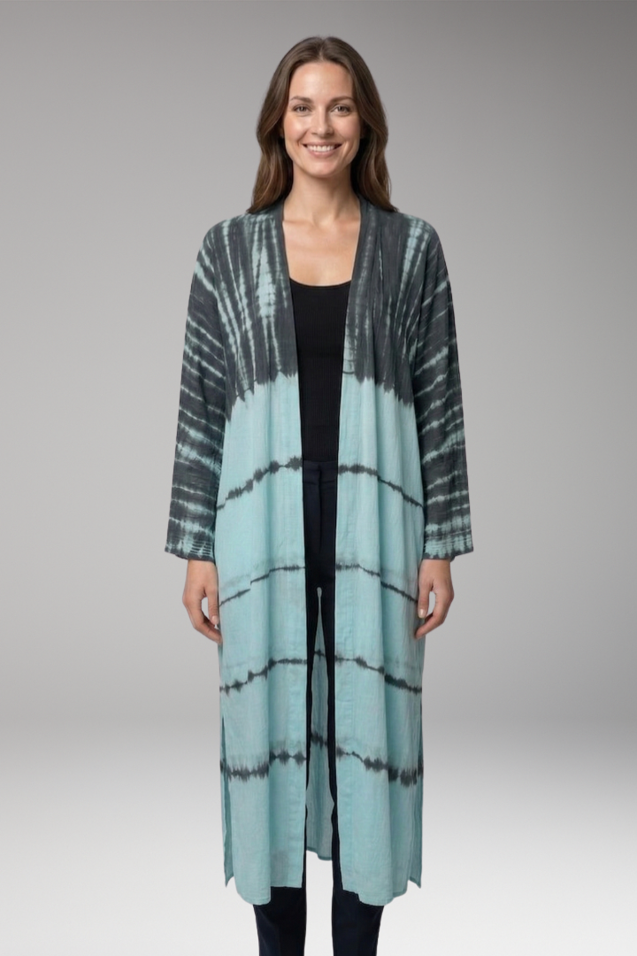 Women’s Cover-Up Dress with Open Front and Long Sleeves