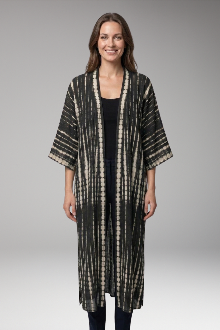 Women’s Cover-Up Dress with Open Front and Long Sleeves