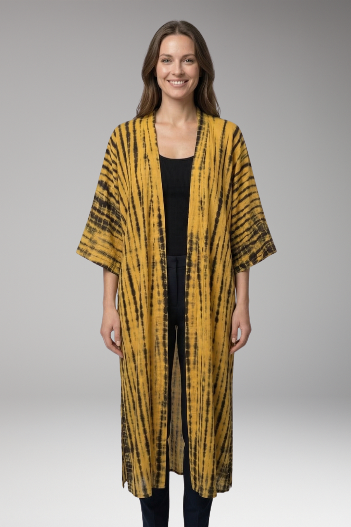 Women’s Cover-Up Dress with Open Front and Long Sleeves