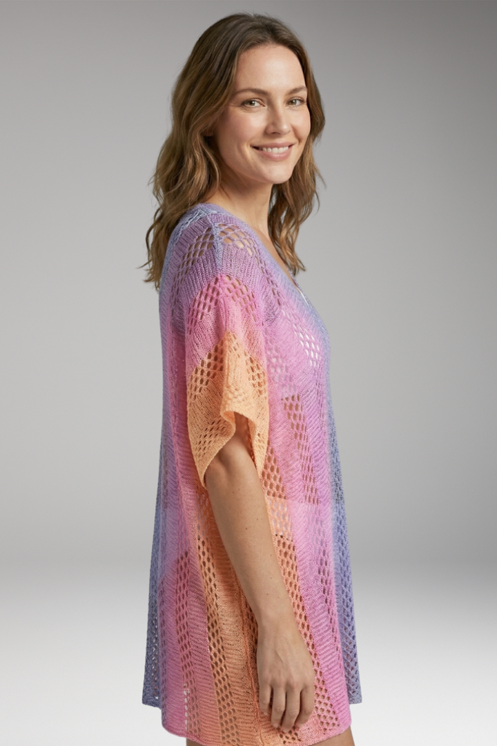 Women’s Cover-Up with Crochet and V-Neck