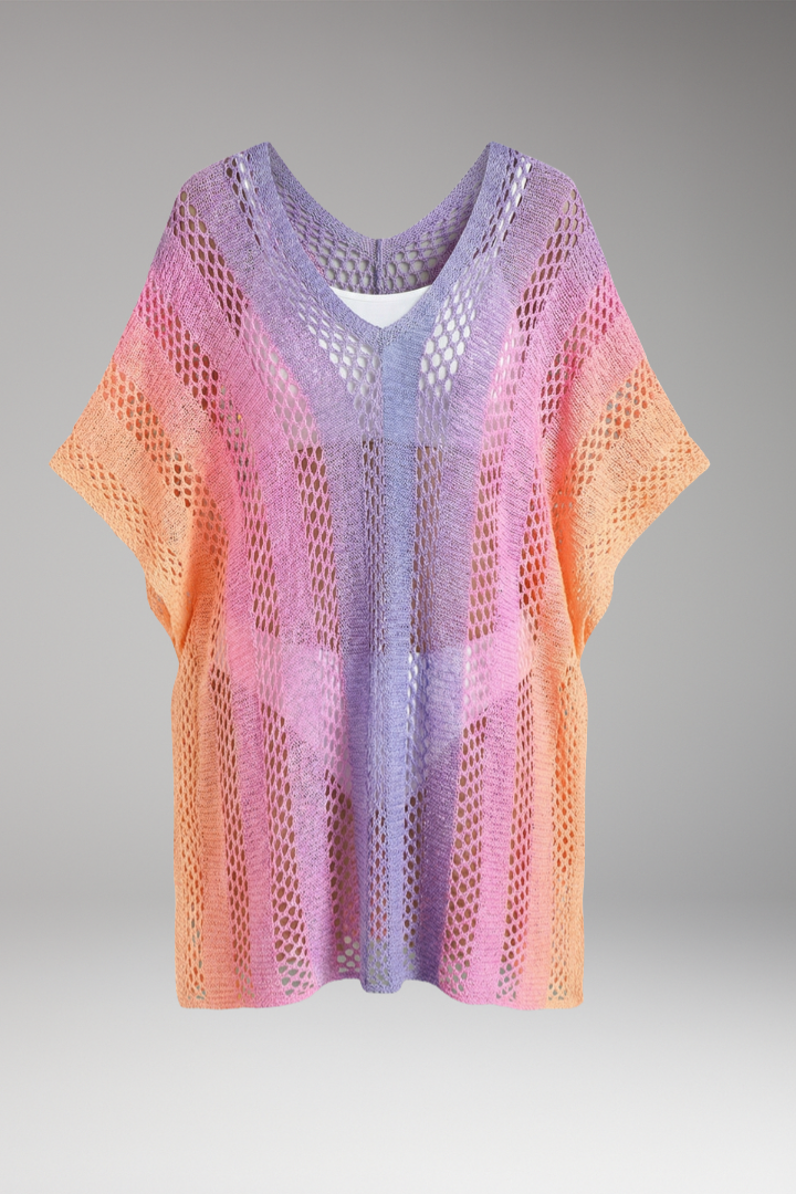 Women’s Cover-Up with Crochet and V-Neck