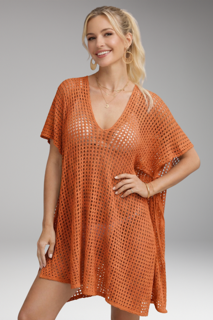 Women’s Cover-Up with V-Neck and Adjustable Side Ties