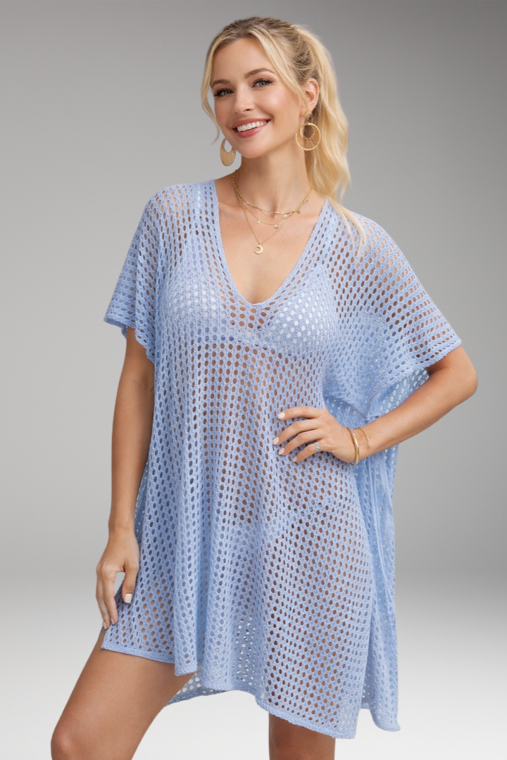 Women’s Cover-Up with V-Neck and Adjustable Side Ties