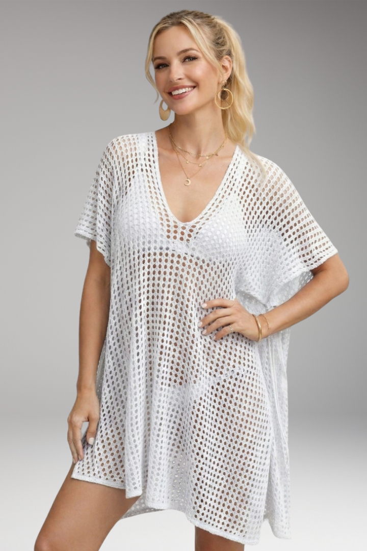 Women’s Cover-Up with V-Neck and Adjustable Side Ties