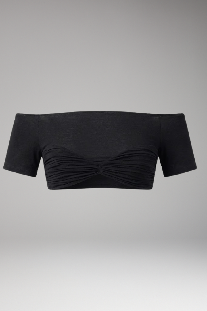 Women's Crop Top with Off-Shoulder Neckline