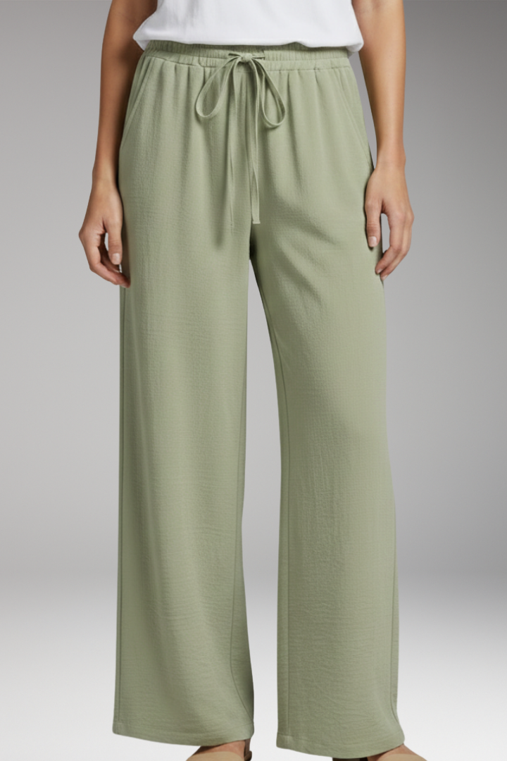 Women's Drawstring Trousers with Side Pockets