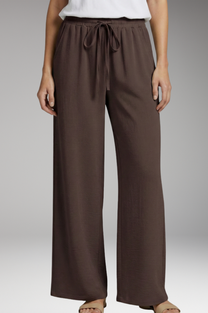 Women's Drawstring Trousers with Side Pockets