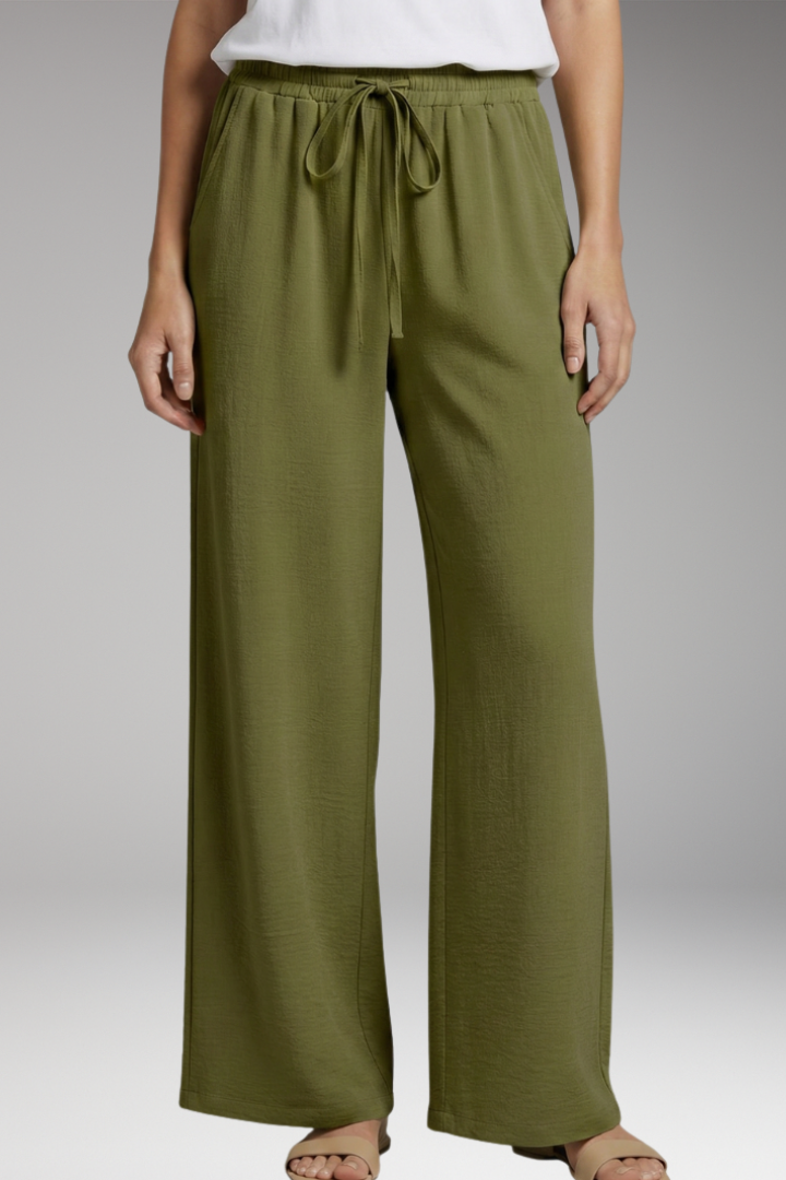 Women's Drawstring Trousers with Side Pockets