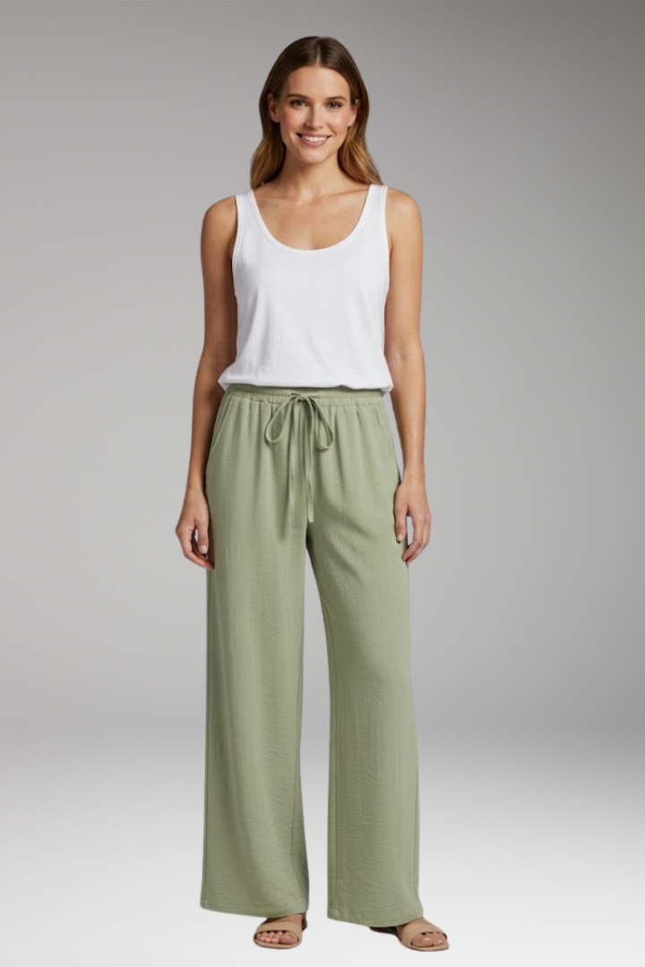 Women's Drawstring Trousers with Side Pockets
