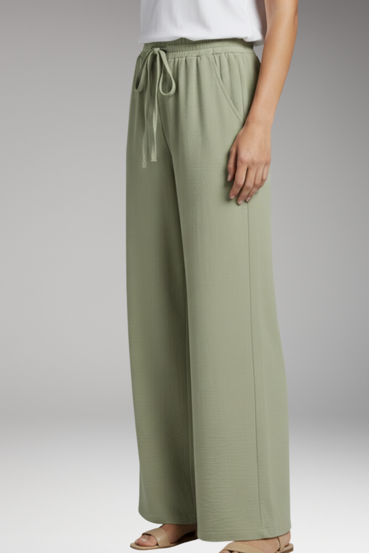 Women's Drawstring Trousers with Side Pockets