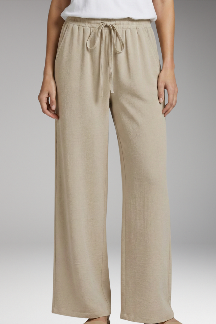 Women's Drawstring Trousers with Side Pockets