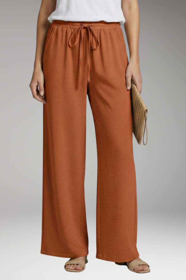 Women's Drawstring Trousers with Side Pockets