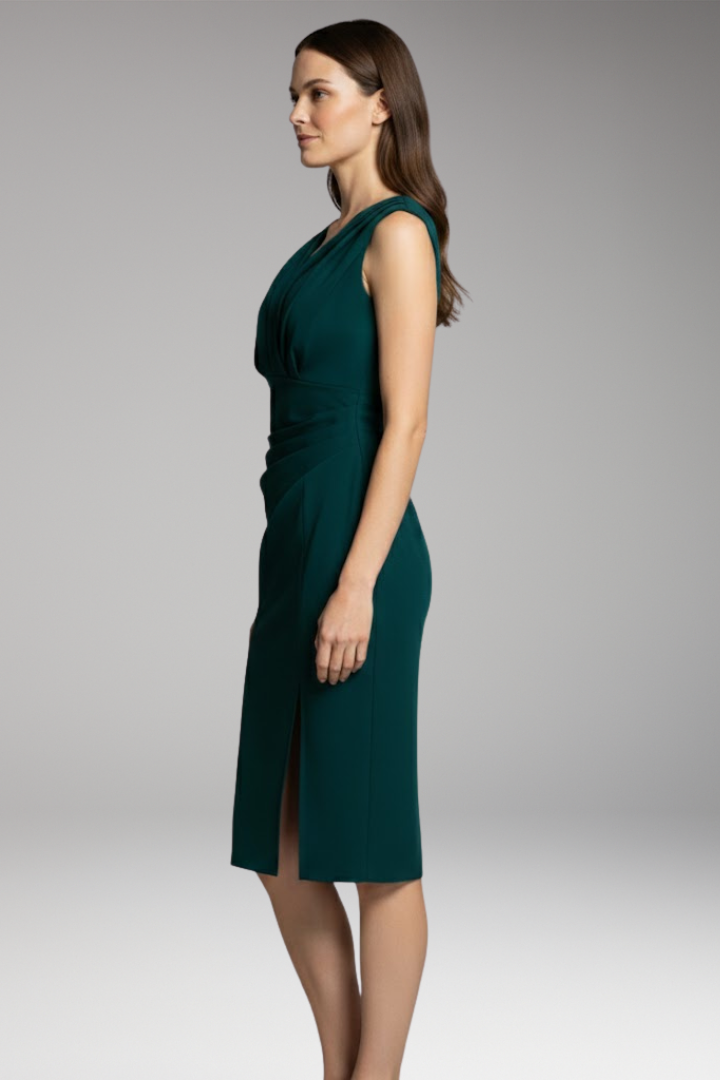 Women's Dress with A-Line Silhouette and Detailed Design