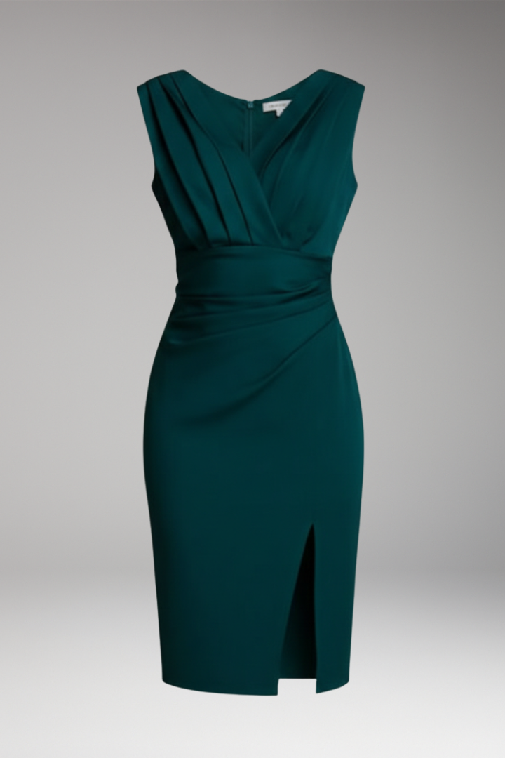 Women's Dress with A-Line Silhouette and Detailed Design