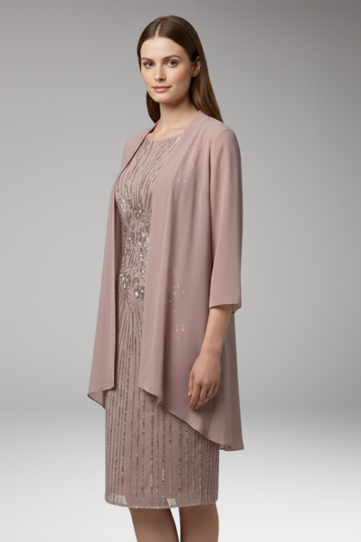 Women's Dress with Custom Print and Functional Design
