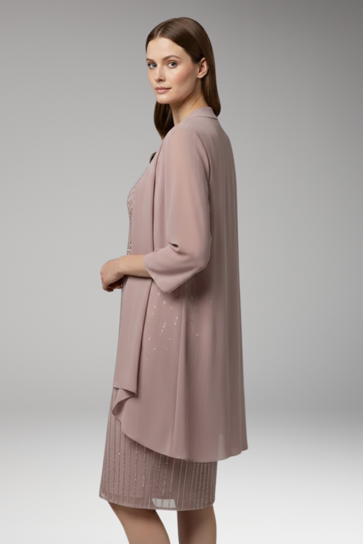 Women's Dress with Custom Print and Functional Design