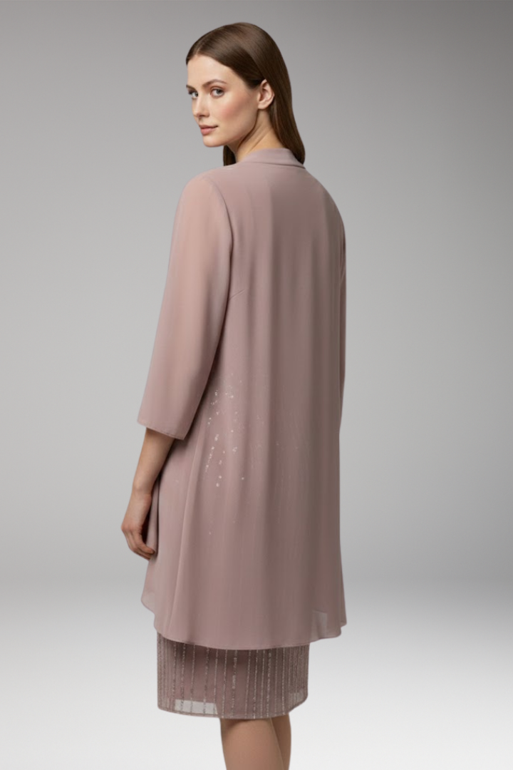 Women's Dress with Custom Print and Functional Design