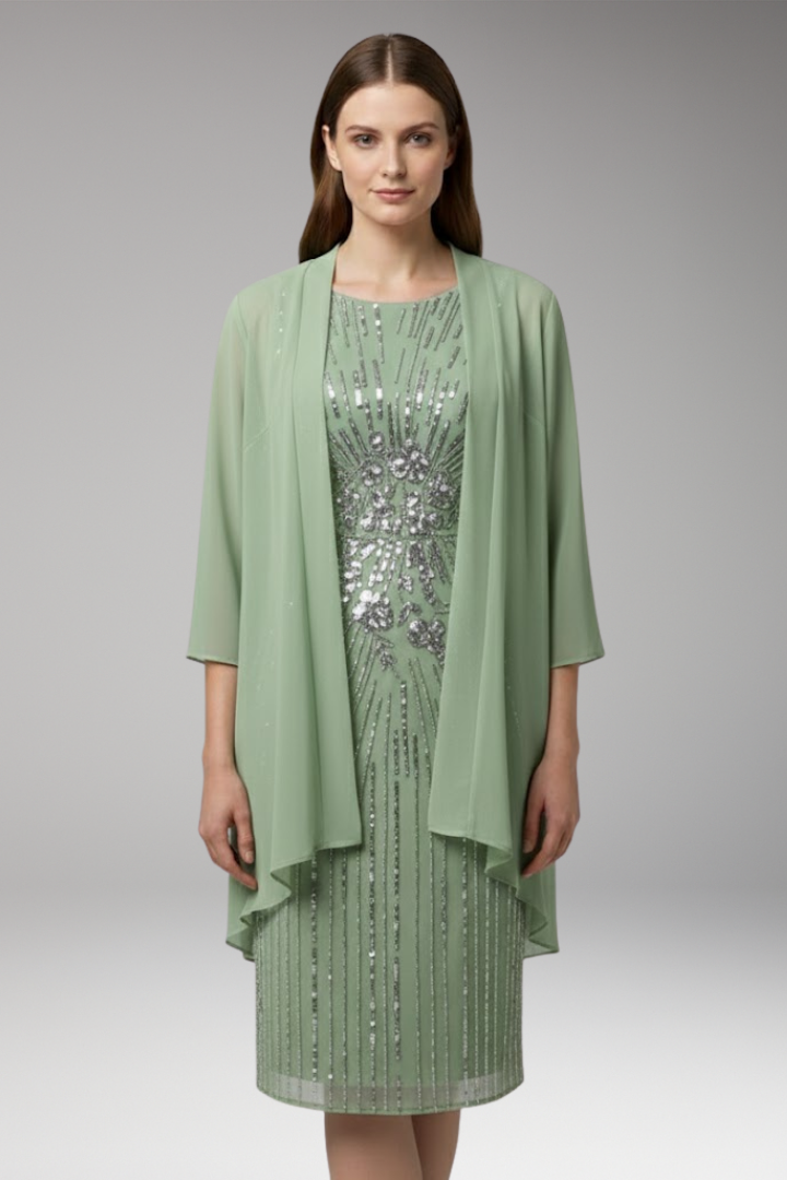 Women's Dress with Custom Print and Functional Design