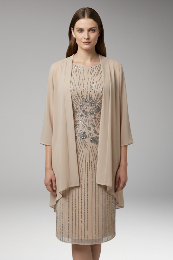 Women's Dress with Custom Print and Functional Design