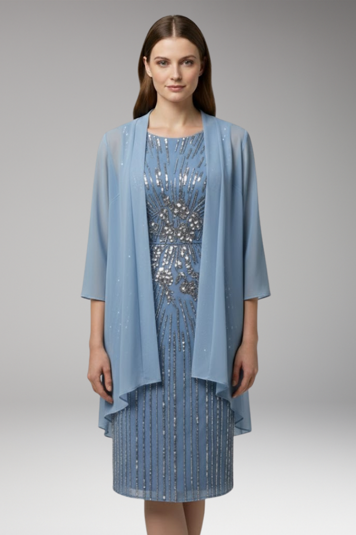 Women's Dress with Custom Print and Functional Design