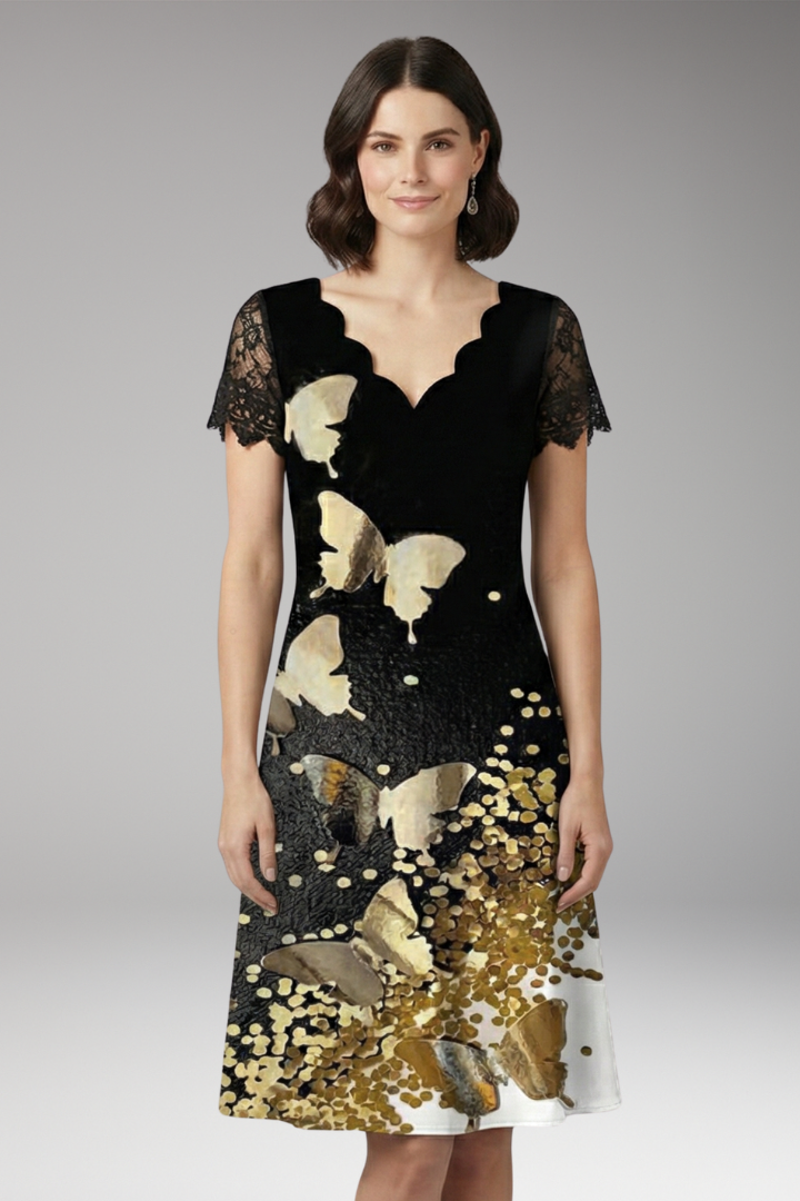 Women's Dress with Intricate Details and Timeless Style