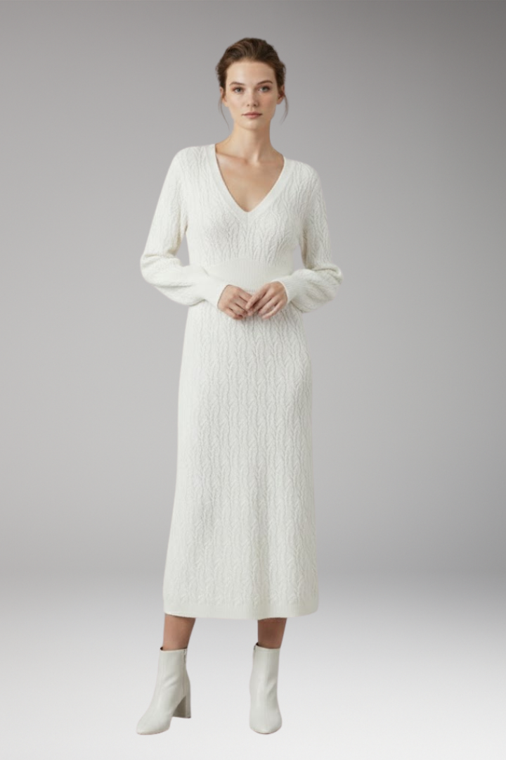 Women's Dress with Knit Design and Versatile Style