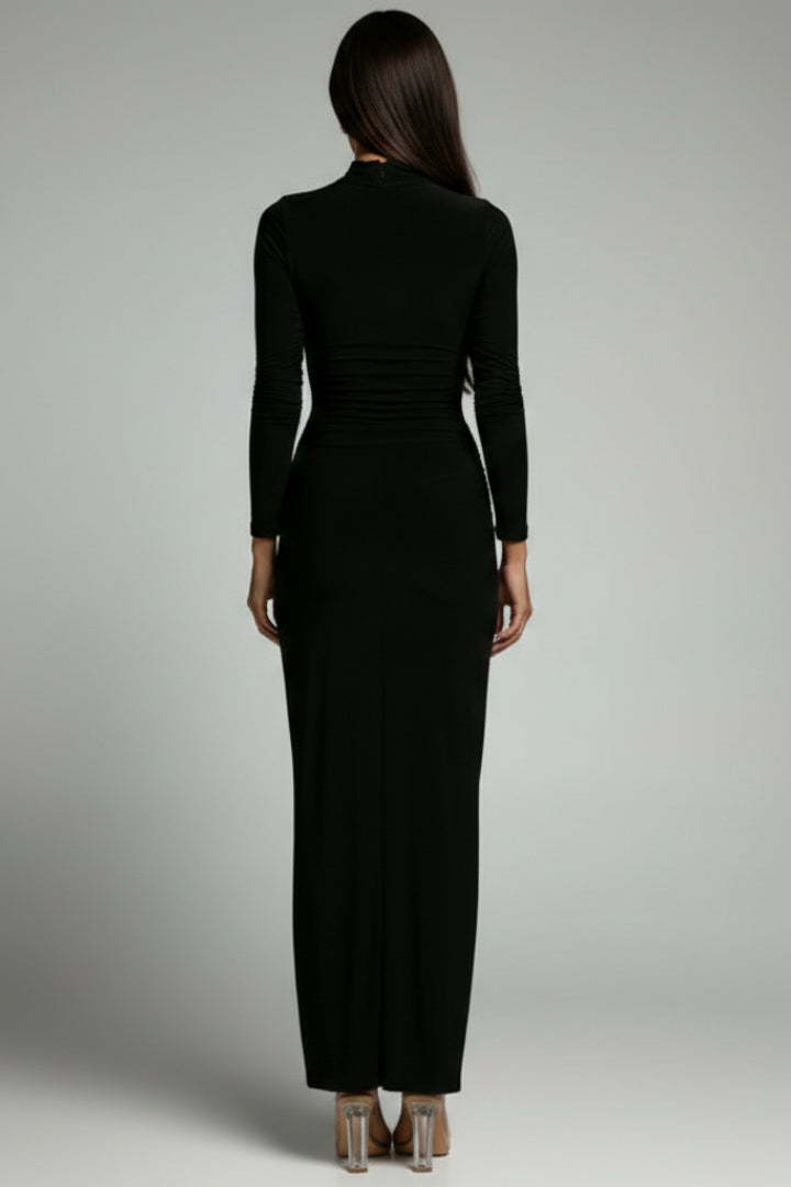 Women's Dress with Long Sleeves and Structured Fit